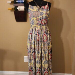 BOHO Paisley Halter Maxi Dress